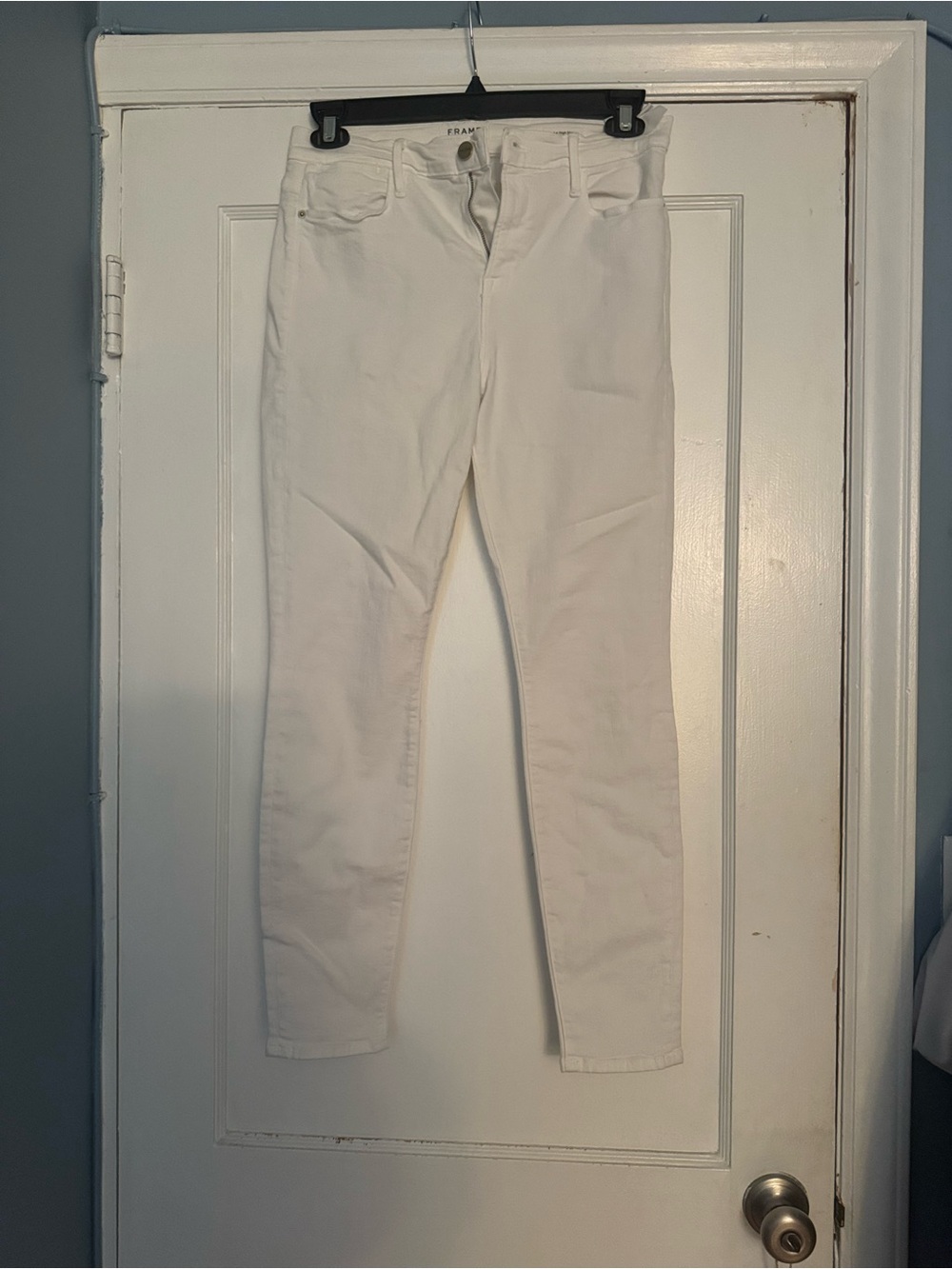 Frame Denim White LeHigh Skinny Jeans